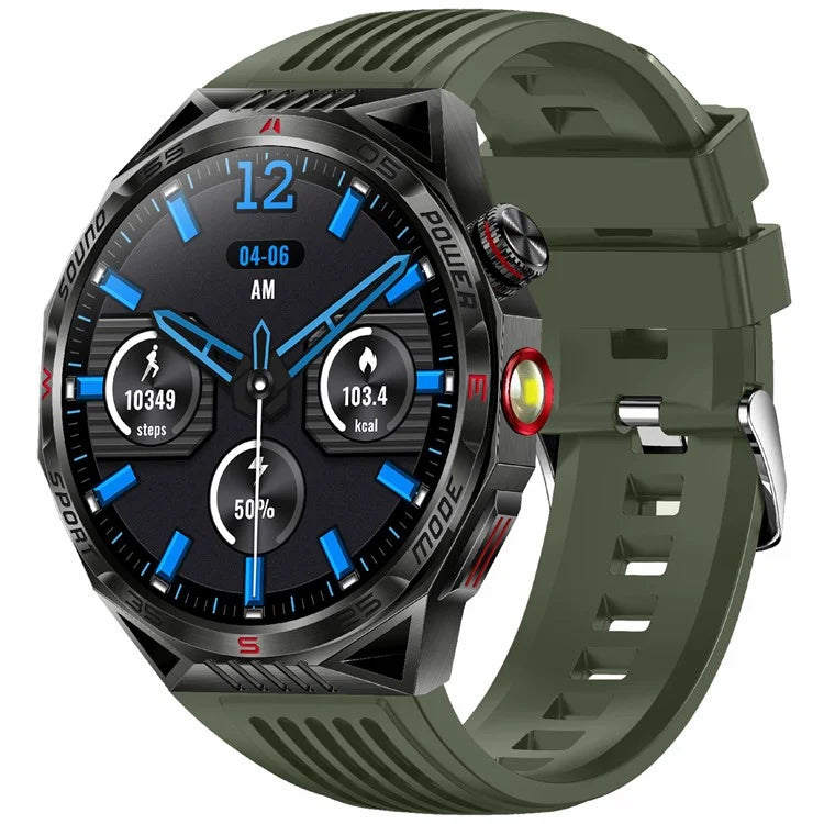 HT28 1.85 inch Screen Smart Watch Bluetooth Call Bracelet with Compass, Flashlight Function