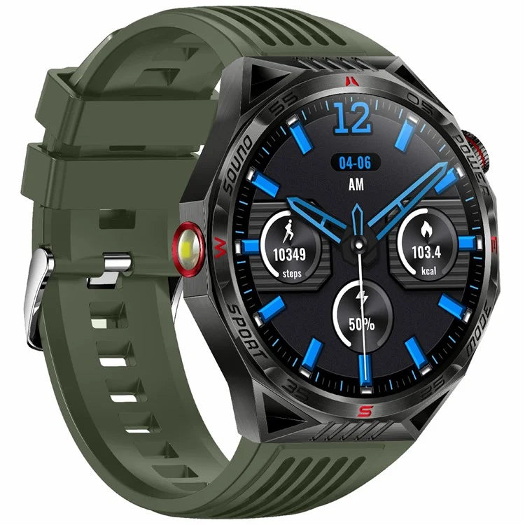 HT28 1.85 inch Screen Smart Watch Bluetooth Call Bracelet with Compass, Flashlight Function