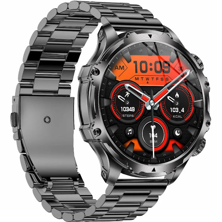 AK75 Steel Strap Smart Watch Bluetooth Call Waterproof Health Monitoring Sports Watch