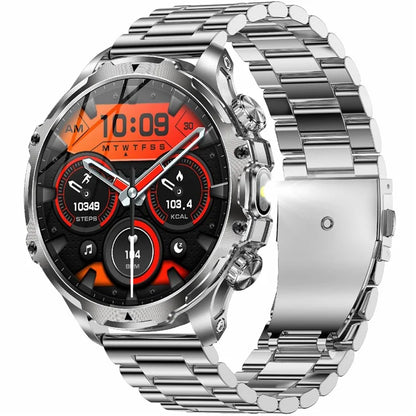 AK75 Steel Strap Smart Watch Bluetooth Call Waterproof Health Monitoring Sports Watch