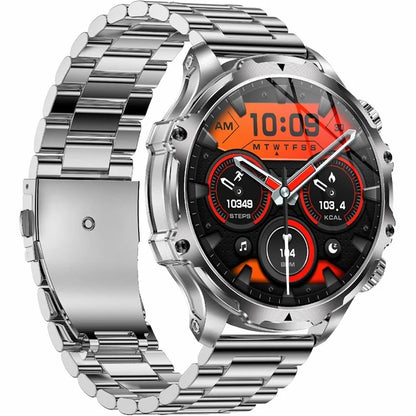 AK75 Steel Strap Smart Watch Bluetooth Call Waterproof Health Monitoring Sports Watch
