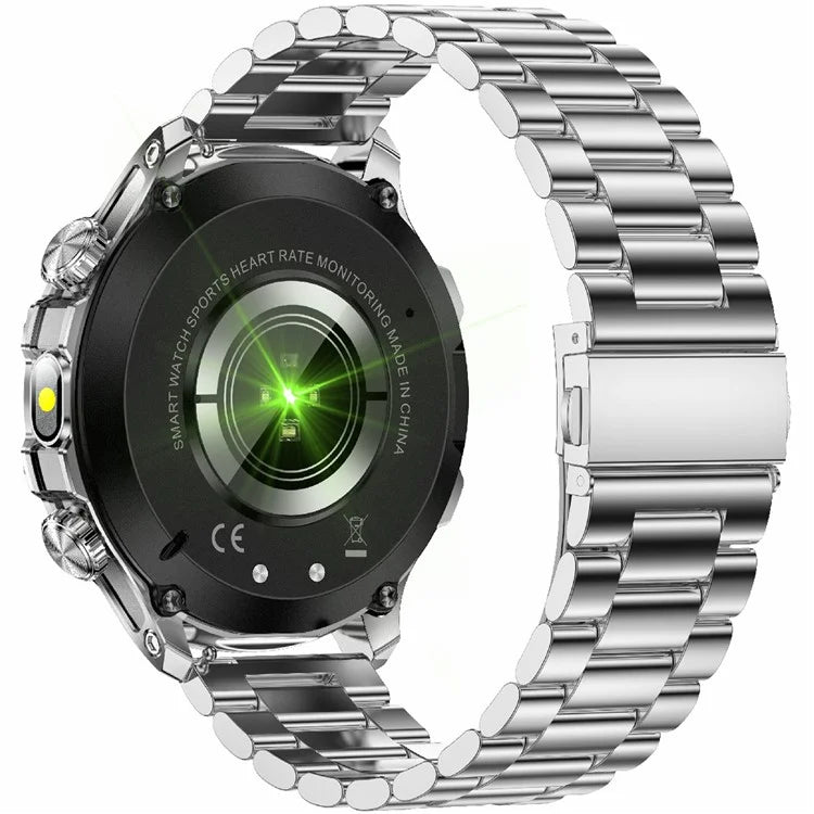 AK75 Steel Strap Smart Watch Bluetooth Call Waterproof Health Monitoring Sports Watch