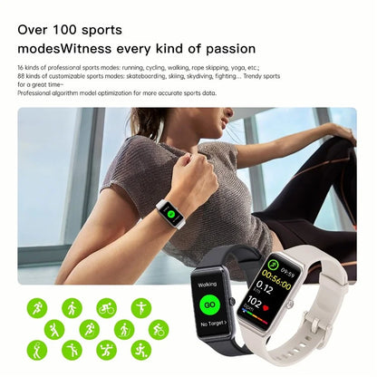 C82 1.47-inch Smart Watch Heart Rate Blood Pressure Body Temperature Health Monitoring Sports Bracelet