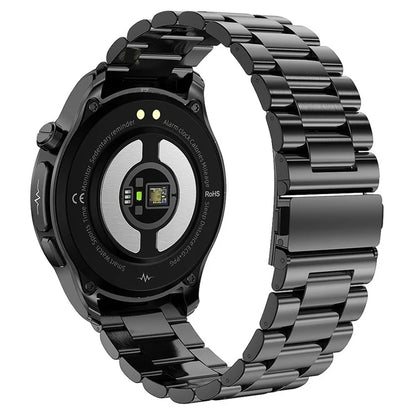 E420 1.39-inch Smart Watch Waterproof ECG+PPG Blood Pressure Heart Rate Monitoring Fitness Bracelet, Steel Strap
