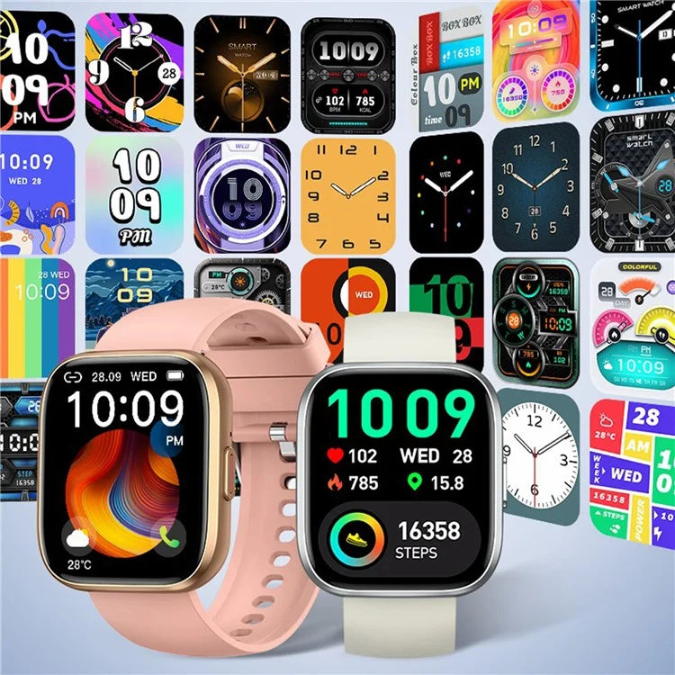P114 1.85-inch Screen Bluetooth Call Smart Watch Heart Rate Health Monitoring Stylish Sports Watch