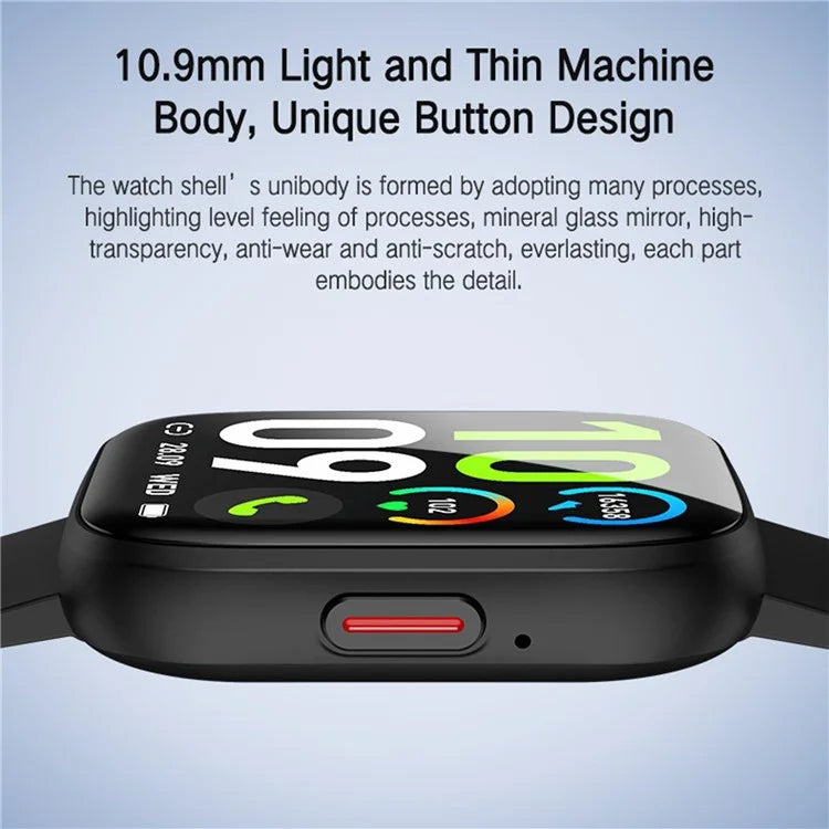 P114 1.85-inch Screen Bluetooth Call Smart Watch Heart Rate Health Monitoring Stylish Sports Watch