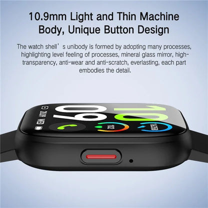 P114 1.85-inch Screen Bluetooth Call Smart Watch Heart Rate Health Monitoring Stylish Sports Watch