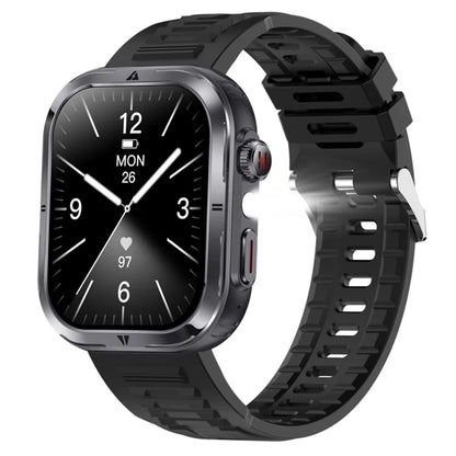 MK86 2.01-inch Square Screen Bluetooth Call Smart Watch Health Monitoring Waterproof Sports Watch with LED Light