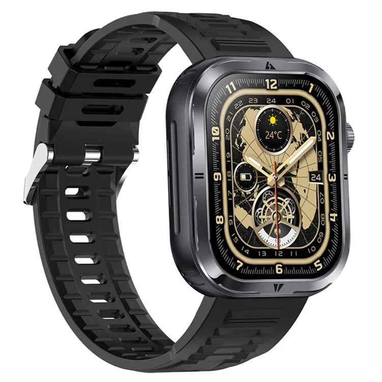 MK86 2.01-inch Square Screen Bluetooth Call Smart Watch Health Monitoring Waterproof Sports Watch with LED Light