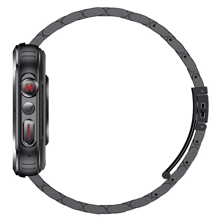 MK86 2.01-inch Screen Bluetooth Call Smart Watch Health Monitoring Flashlight Sports Watch, Silicone + Steel Strap