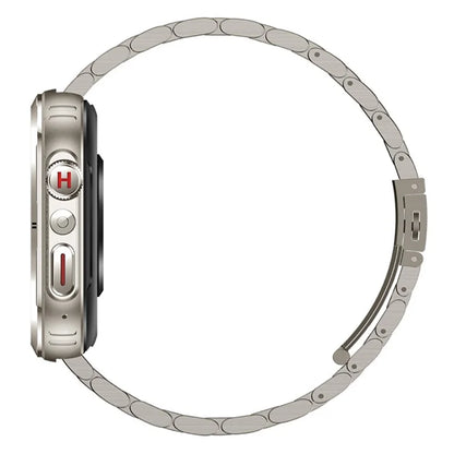 MK86 2.01-inch Screen Bluetooth Call Smart Watch Health Monitoring Flashlight Sports Watch, Silicone + Steel Strap