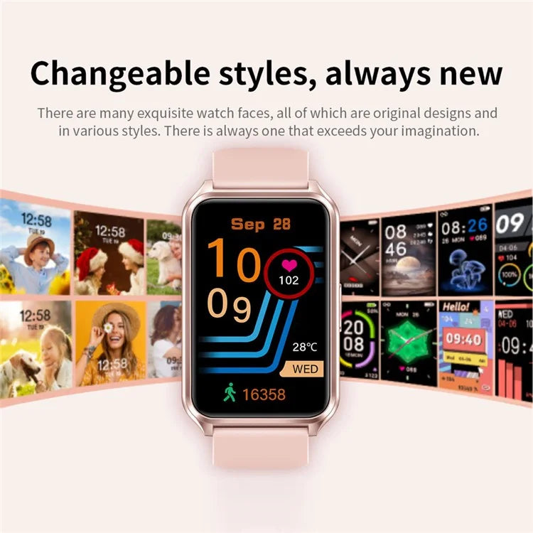 H37 1.57-inch Square Screen Bluetooth Call Smart Watch Heart Rate Blood Oxygen Monitor Sports Watch