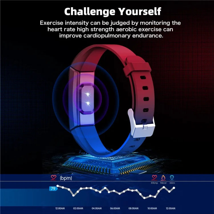 Y99 Plus Stylish 0.96-inch Smart Wristband Heart Rate Sleep Monitoring Alarm Fitness Tracker Sports Bracelet