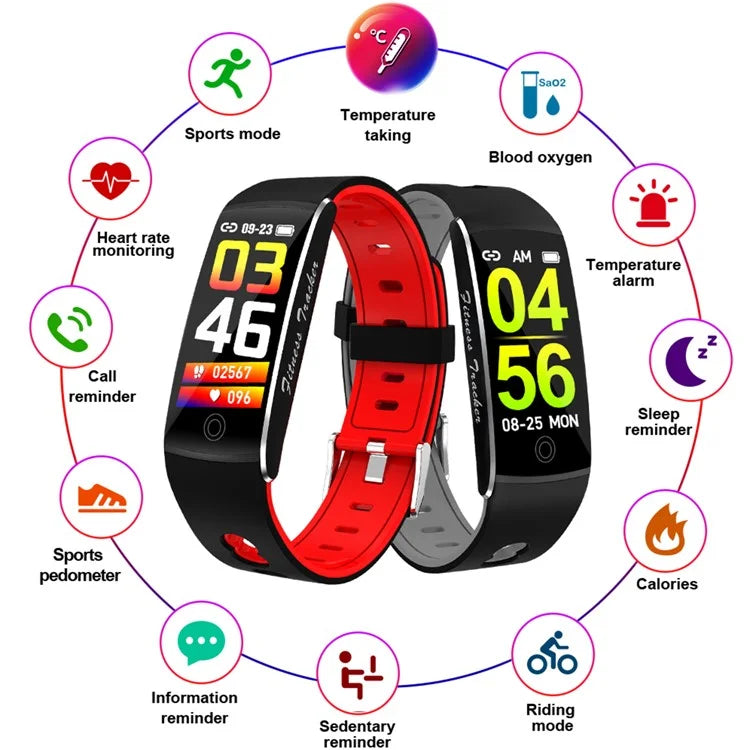F10TA Smart Watch Heart Rate / Body Temperature Monitoring Wrist Bracelet Fitness Tracker