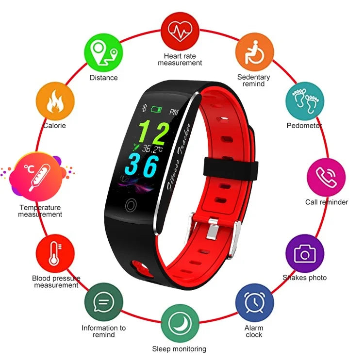 F10TA Smart Watch Heart Rate / Body Temperature Monitoring Wrist Bracelet Fitness Tracker