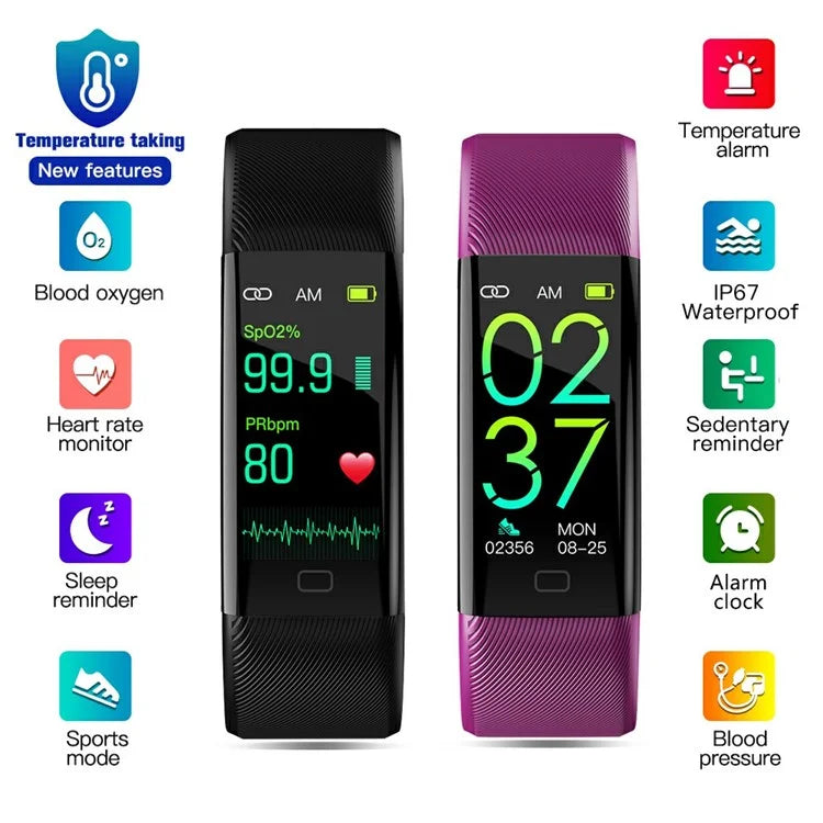 F07T Heart Rate Monitoring Smart Watch Waterproof Wrist Bracelet Fitness Tracker
