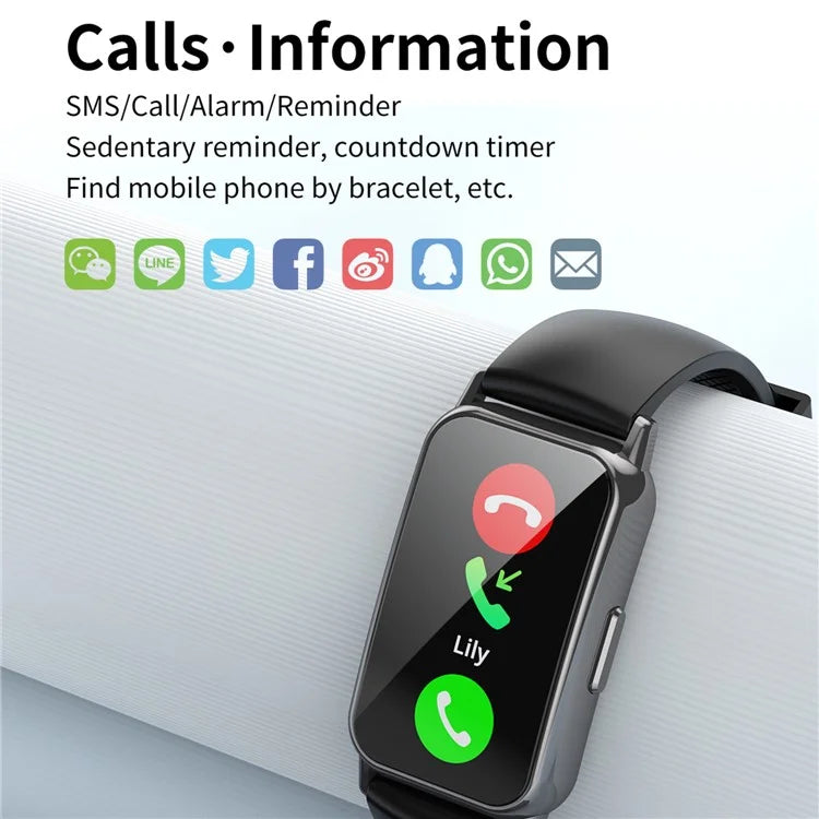 CY22 Silicone Strap 1.47-inch Curved Screen Smart Watch Sleep Health Monitoring Metal Case Smart Bracelet