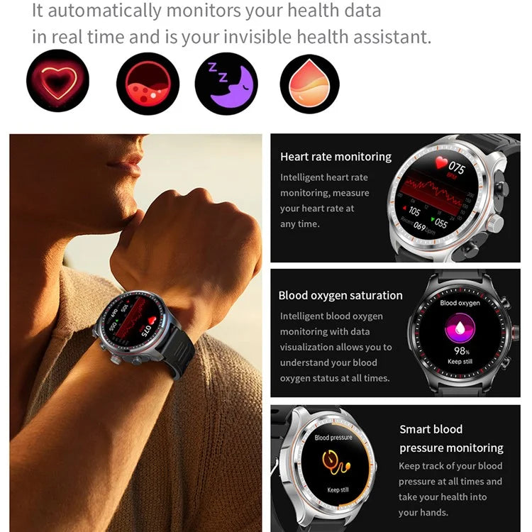 LC19 2-in-1 Bluetooth Calling TWS Earphones 1.53-inch Smart Watch Health Monitoring Sports Watch