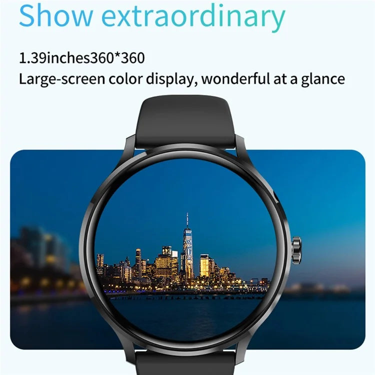 QS80 1.39-inch Ultra-Thin Smart Watch Bluetooth Calling Blood Oxygen Health Monitoring Sport Watch