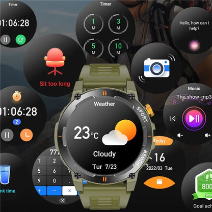 J300 1.52-inch Smart Watch Bluetooth Calling Health Monitoring Outdoor Sports Watch