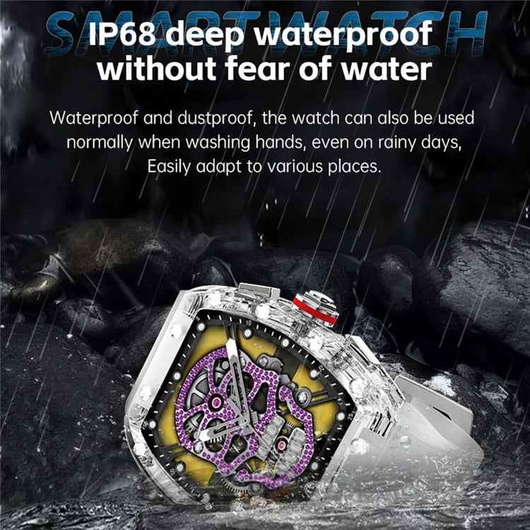 WS-6 1.86-inch Smart Watch Bluetooth Call Health Monitoring Sports Watch IP68 Waterproof