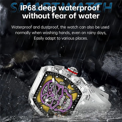 WS-6 1.86-inch Smart Watch Bluetooth Call Health Monitoring Sports Watch IP68 Waterproof