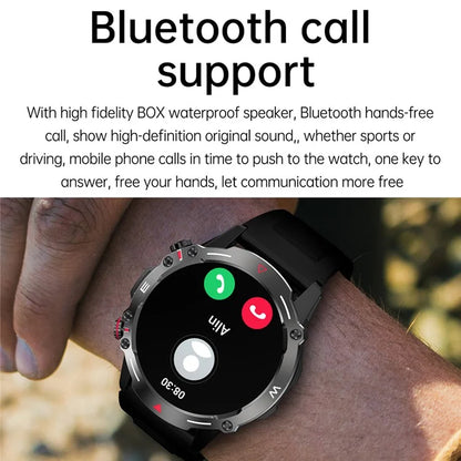 HK87 Smart Watch Support Bluetooth Call 1.43-Inch AMOLED Screen Intelligent Sleeping Status Monitor Watch