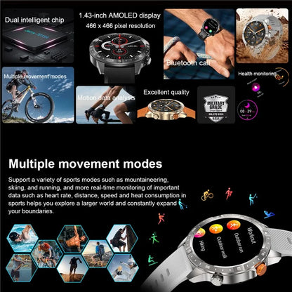 AK57 Health Monitor Bluetooth Call Smart Watch Waterproof Sports Bracelet, Silicone Strap