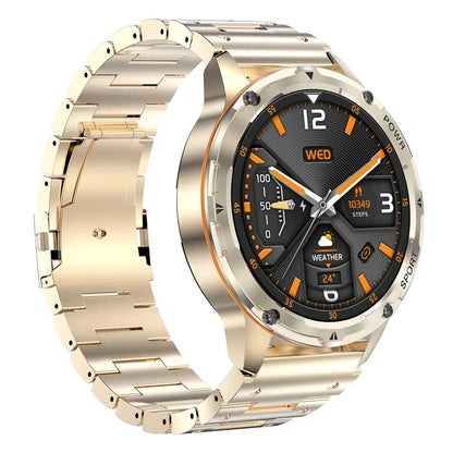 AK59 1.43-inch AMOLED Screen Sports Wristband Heart Rate Blood Oxygen Monitor Smart Watch, Steel Strap