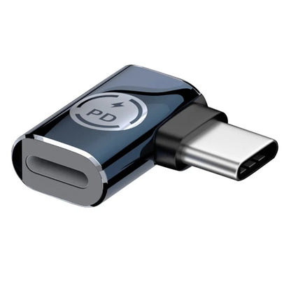 U2-058-LT017 Angled Design USB-C Male to 8Pin Female Converter 480Mbps Data Adapter for iPhone Type-C Tablet