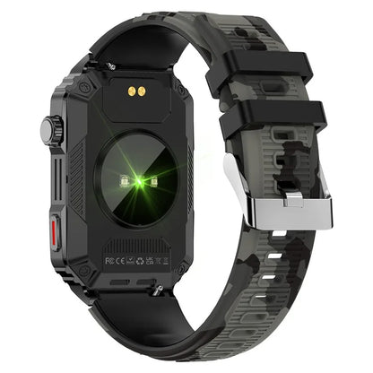 CF26 Smart Watch Health Monitor Fitness Bracelet Support Bluetooth Call, Camouflage Silicone Strap