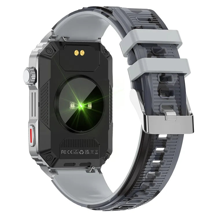 CF26 Smart Watch Health Monitor Fitness Bracelet Support Bluetooth Call, Camouflage Silicone Strap