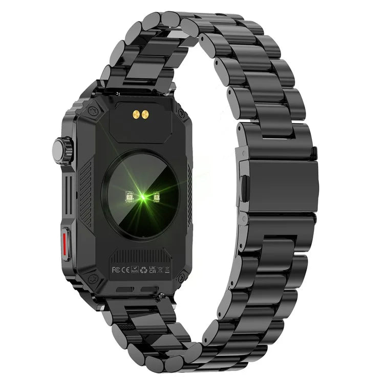CF26 IP67 Waterproof 1.57-inch Smart Watch Health Monitor Sports Bracelet, Steel Strap