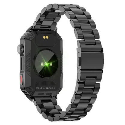 CF26 IP67 Waterproof 1.57-inch Smart Watch Health Monitor Sports Bracelet, Steel Strap