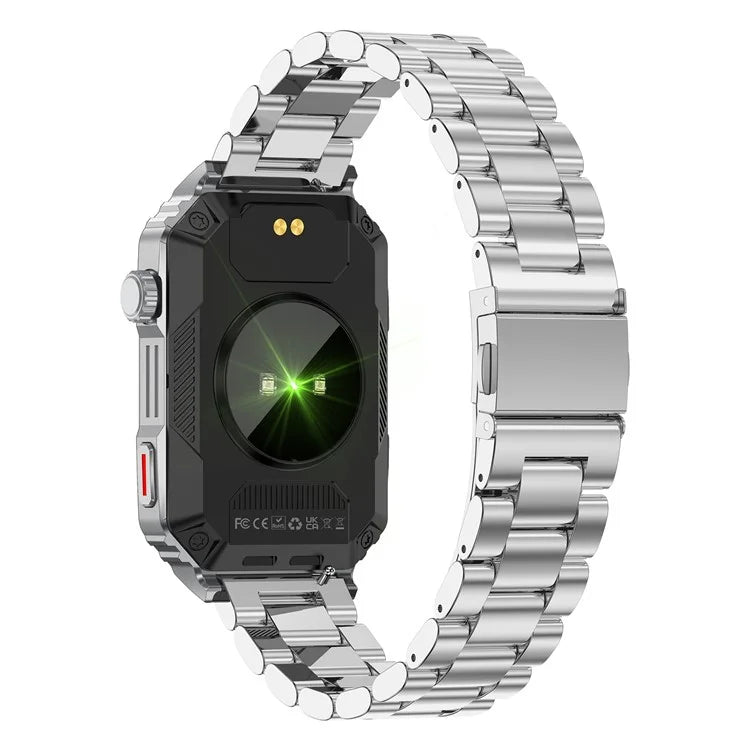 CF26 IP67 Waterproof 1.57-inch Smart Watch Health Monitor Sports Bracelet, Steel Strap