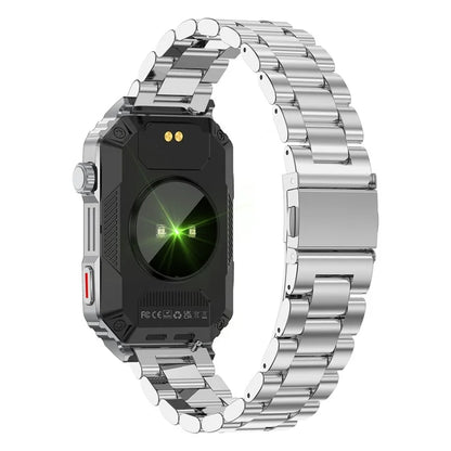 CF26 IP67 Waterproof 1.57-inch Smart Watch Health Monitor Sports Bracelet, Steel Strap