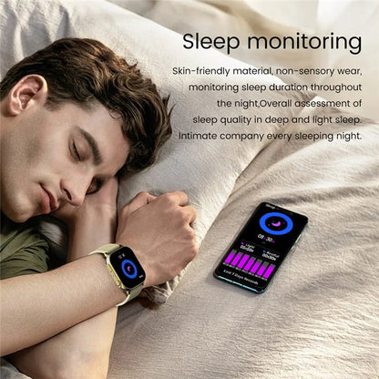 ZL94 2.04-inch AMOLED Screen Smart Watch Bluetooth Calling Health Monitoring Waterproof Sports Watch
