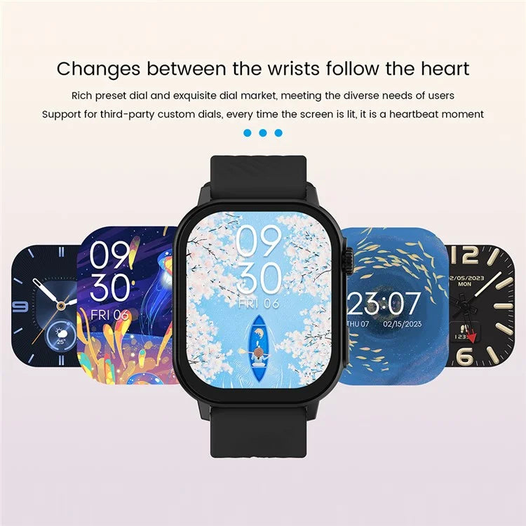 ZL94 2.04-inch AMOLED Screen Smart Watch Bluetooth Calling Health Monitoring Waterproof Sports Watch
