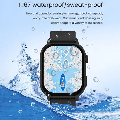 ZL94 2.04-inch AMOLED Screen Smart Watch Bluetooth Calling Health Monitoring Waterproof Sports Watch