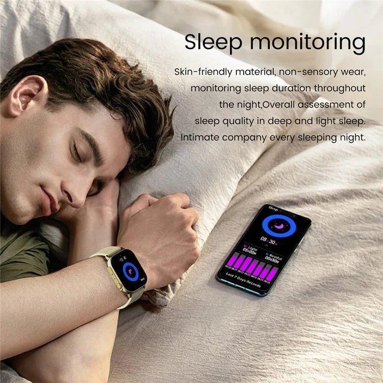 ZL94 2.04-inch AMOLED Screen Smart Watch Bluetooth Calling Health Monitoring Waterproof Sports Watch