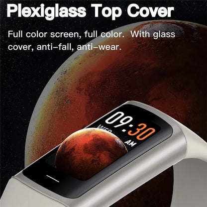 C68L 0.96" Smart Watch with Heart Rate, Temperature Monitoring Message Push Pedometer Sports Bracelet