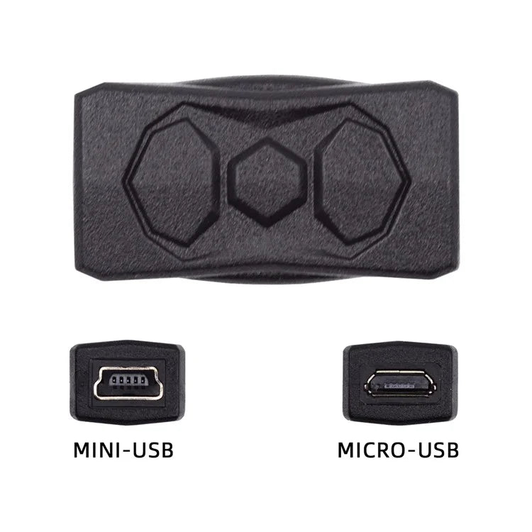 U2-006-MM 3Pcs Micro USB 2.0 to Mini USB 5Pin Male to Female Extension Data Power Adapter