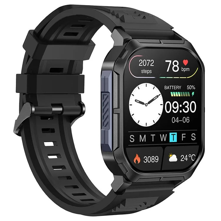 D28A 2.01" HD Screen Smart Watch 8763E IP68 Waterproof Sports Bracelet with Heart Rate Monitoring