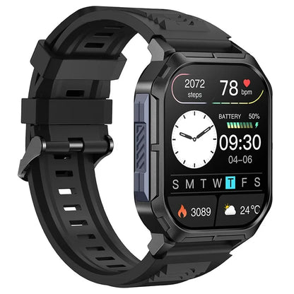 D28A 2.01" HD Screen Smart Watch 8763E IP68 Waterproof Sports Bracelet with Heart Rate Monitoring