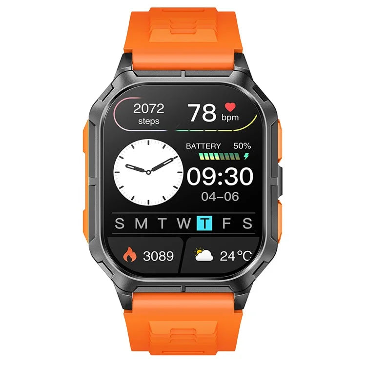D28A 2.01" HD Screen Smart Watch 8763E IP68 Waterproof Sports Bracelet with Heart Rate Monitoring