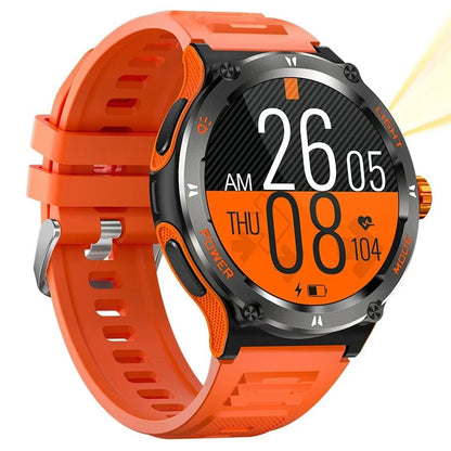 KT70 1.53" HD Screen Smart Watch Outdoor Strong Light Lamp Compass Bluetooth Call Fitness Bracelet