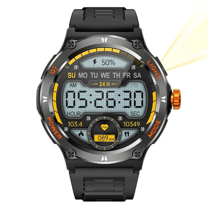 KT70 1.53" HD Screen Smart Watch Outdoor Strong Light Lamp Compass Bluetooth Call Fitness Bracelet