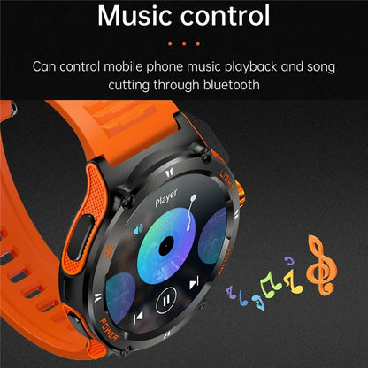 KT70 1.53" HD Screen Smart Watch Outdoor Strong Light Lamp Compass Bluetooth Call Fitness Bracelet