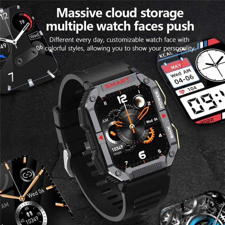 YK01 1.83-inch Outdoor Fitness Wristband Bluetooth Calling Health Monitor Smart Watch