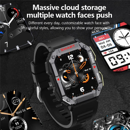 YK01 1.83-inch Outdoor Fitness Wristband Bluetooth Calling Health Monitor Smart Watch